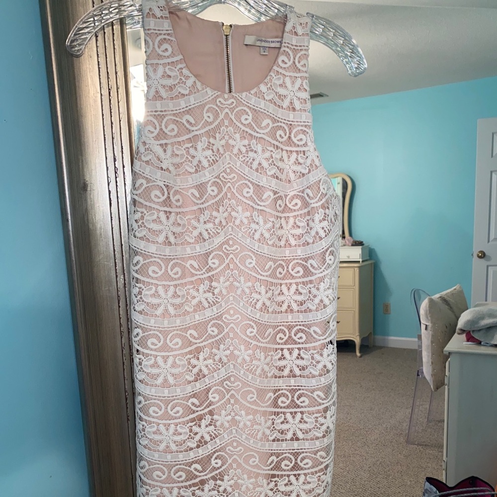 Lavender Brown laced dress